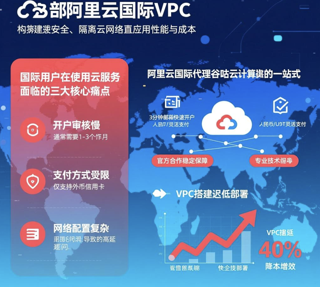 阿里云国际VPC搭建3步降延迟，谷咕云计算开户支付无忧