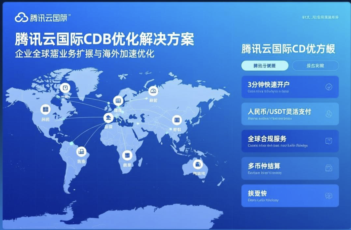 腾讯云国际CDB跨国访问性能下降40%？3分钟开户解决海外加速难题