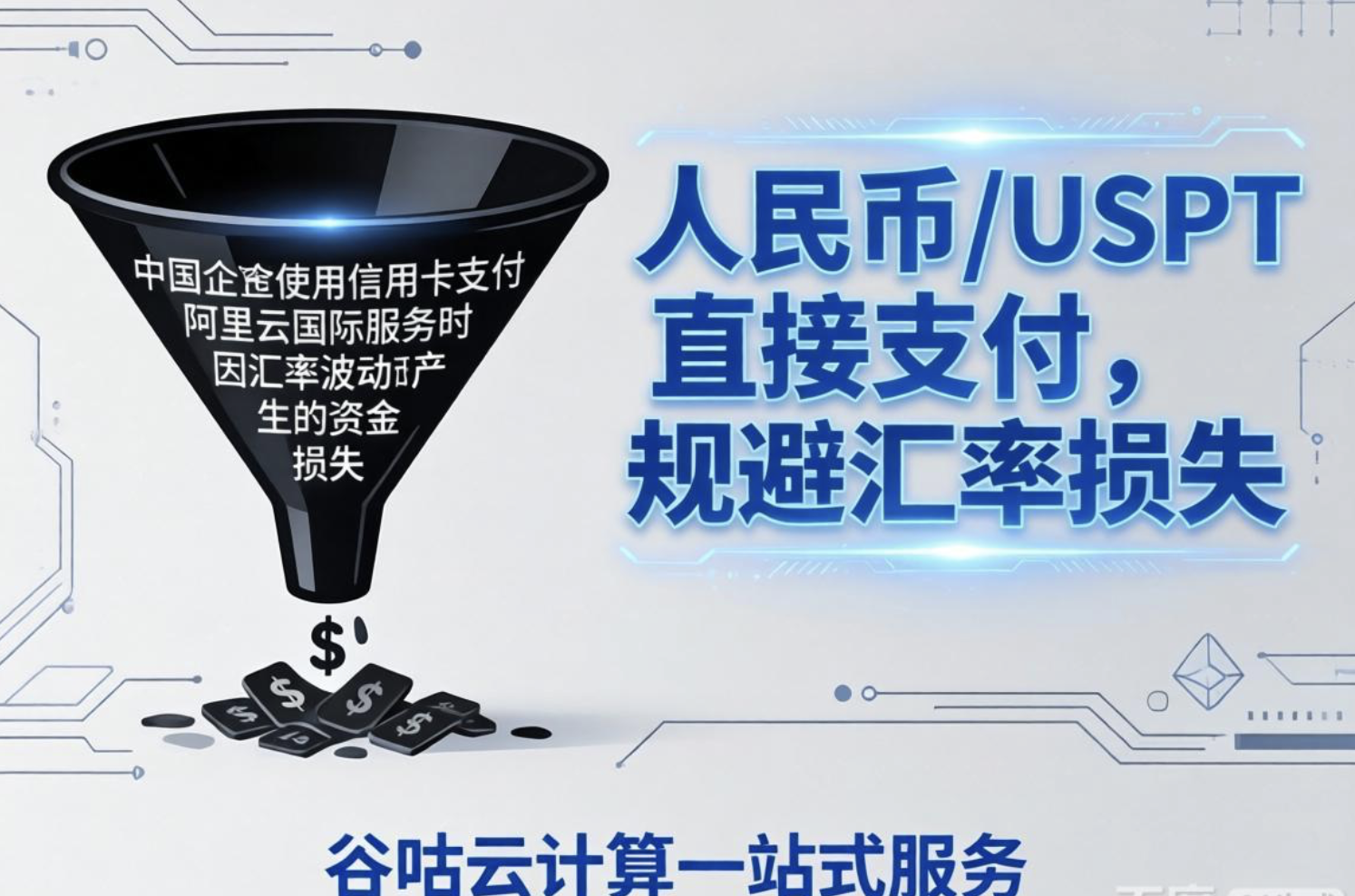 阿里云国际信用卡支付省3-5%汇率损失，谷咕云计算开户立省